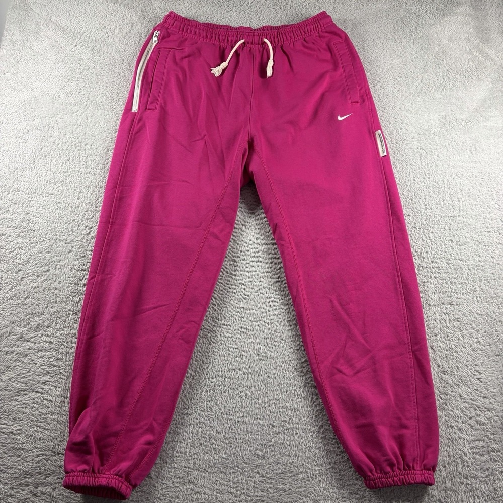 Nike Dri Fit Standard Issue Sweatpants Mens Large Fireberry Hot Pink Tapered NEW
